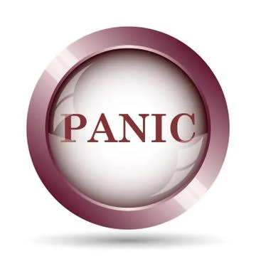 Panic icon. Internet button on white background.. Stock Illustration