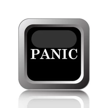 Panic icon. Internet button on white background.. Stock Illustration