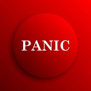 Panic icon. Internet button on white background.. イラスト素材