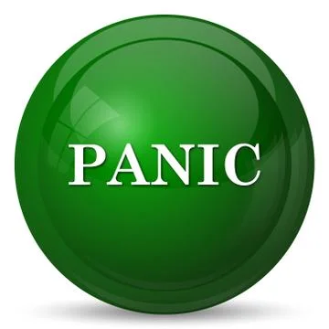 Panic icon. Internet button on white background.. Stock Illustration