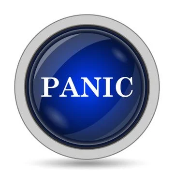 Panic icon. Internet button on white background.. イラスト素材