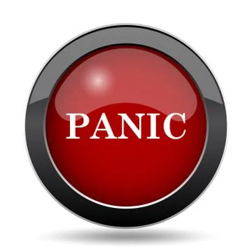 Panic icon. Internet button on white background.. Stock Illustration