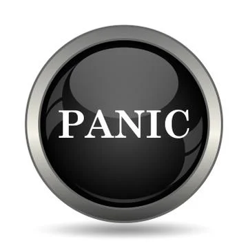 Panic icon. Internet button on white background. . Stock Illustration