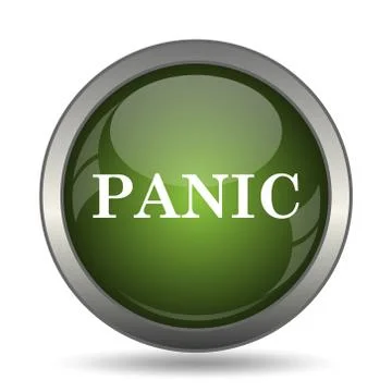 Panic icon. Internet button on white background. . Illustrazione stock