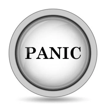 Panic icon. Internet button on white background.. Stock Illustration