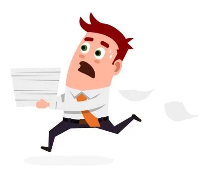 Panic at office Stock Illustration