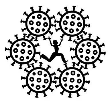 Panic over coronavirus Stock Illustration