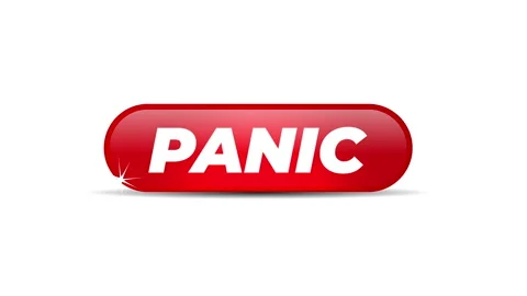 Panic red glossy button Stock Footage 225296856