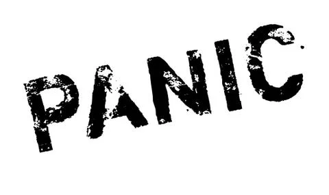 Panic rubber stamp Stock Illustration