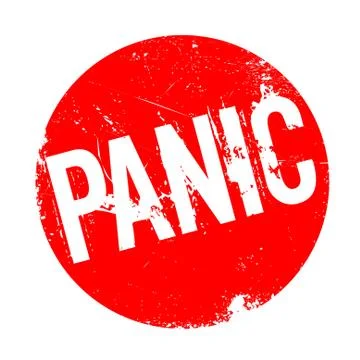 Panic rubber stamp Illustrazione stock