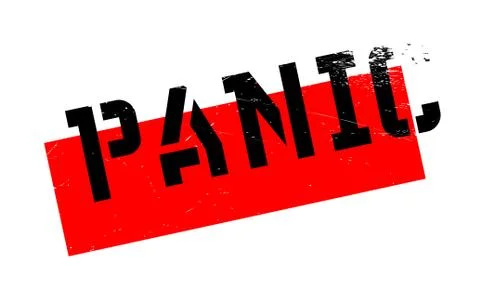 Panic rubber stamp Illustrazione stock