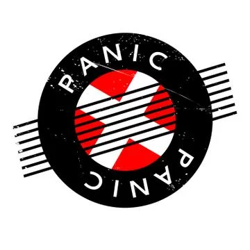 Panic rubber stamp Stock Illustration