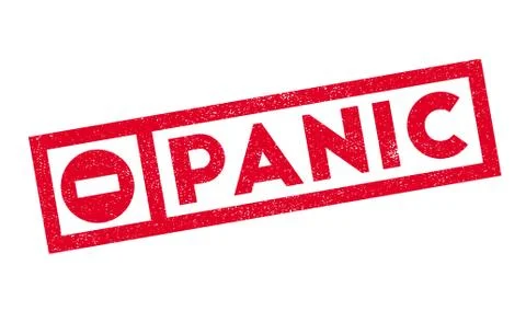 Panic rubber stamp Stock Illustration