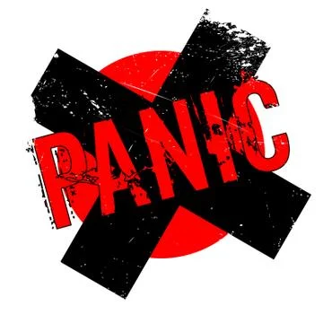 Panic rubber stamp Illustrazione stock