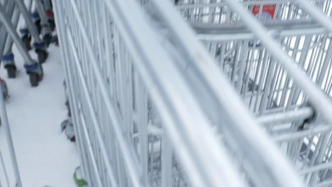 Panic shopping,red alert, winter. Stock Footage 86550658