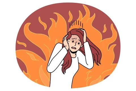 Panic stress and mental problems concept Stock Illustration