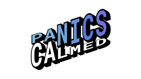 PANICS vs CALMED, 3D Text Animation in Isometric View with Opposite Word Motion Stock Footage 314263781
