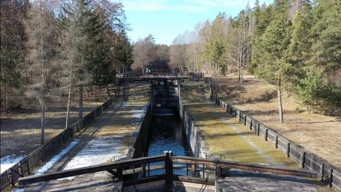 Paniewo Lock Video stock 104974557