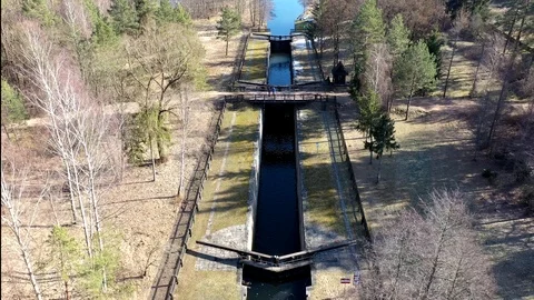 Paniewo lock Video stock 104976912