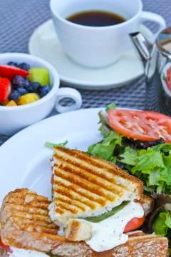 Panini breakfast Stock Photos