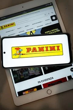 Panini logo displayed on smartphone Fotos de archivo