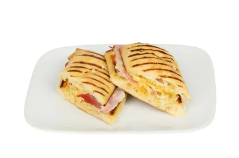 Panini on a plate Stock Photos