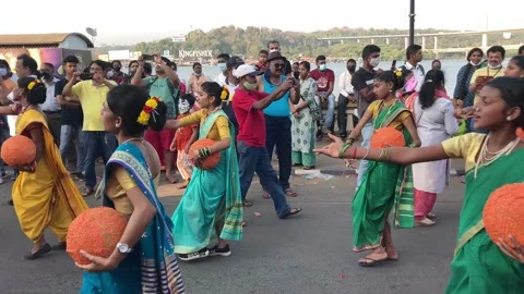 Panjim carnival 스톡 동영상 178948302