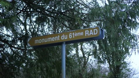 Pannel Monument of the 61th RAD Stock Footage 263112172