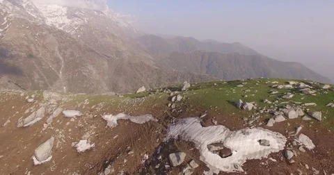 Panning Across Beautiful Mountaintops Stock Footage 81003547