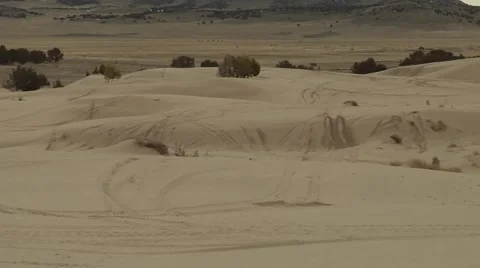 Panning across the desert again Stock Footage