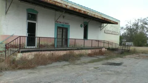 Panning Across Front and Side of old Building Video stock 12760454