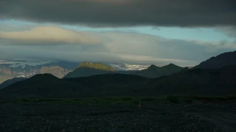 Panning Across Mountainous Landscape Stock Footage 86754981