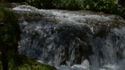 Panning Across Overfall Stock Footage 64730050