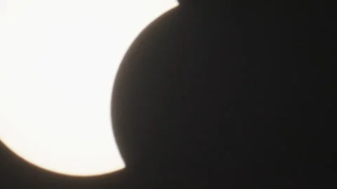 Panning Across to Partial Solar Eclipse. Stock Footage 346601910