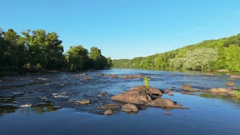 Panning across the River Stock Footage 340114447