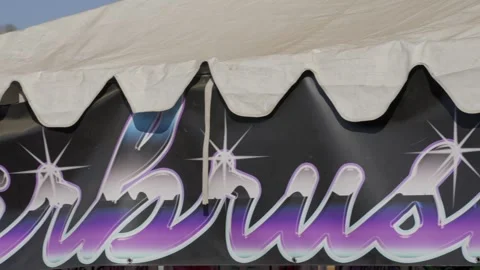 Panning airbrush sign Stock Footage 288050355
