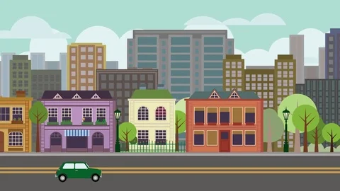 Panning along cityscape Video stock 84494157