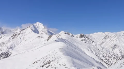 Panning alpine winter time lapse Stock Footage 125959503