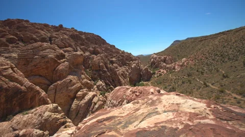 Panning Angled Mountain Edge Stock Footage 64815874