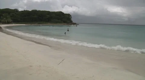 Panning beach shot left to right Stock Footage 30685370