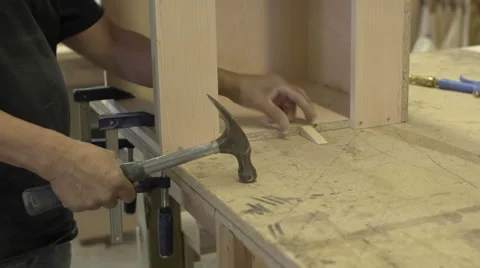 Panning Cabinetmaking in workshop. Stock Footage 60039157