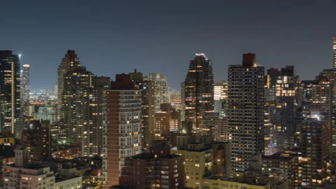 Panning Cityscape Background Night Stock Footage 243903295