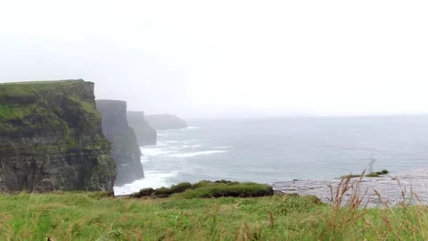 Panning of Cliffs of Moher Stock Footage 157650654