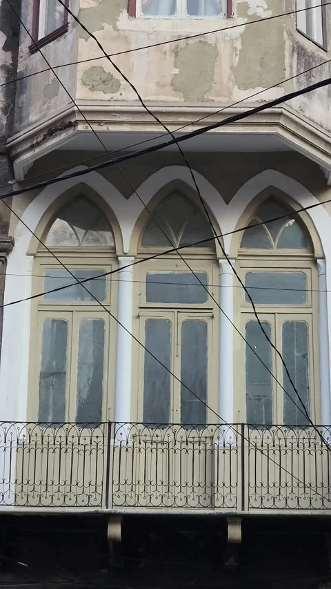 A panning close-up of an old building Stock Footage 314500523