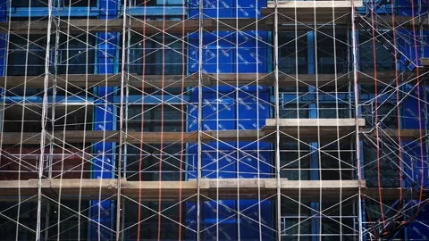 Panning up on a Construction Site Stock Footage 133145364