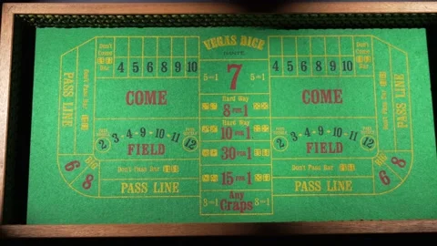 Panning craps table Stock Footage 153952555