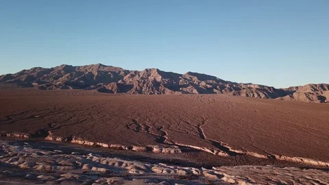 Panning desert landscape with mountain Stock Footage 81574872