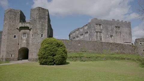 Panning Down onto Berry Pomeroy Castle Totnes, Devon in Summer Video stock 209137036