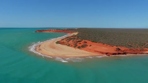 Panning Drone Footage of Cape Peron, Western Australia Stock Footage 340682032