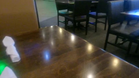 Panning empty restaurant vibes Stockbeeldmateriaal 156133558